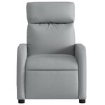 vidaXL Fauteuil de massage inclinable Gris clair Tissu