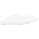 vidaXL Étagères d'angle flottantes 2Pièces blanc brillant 35x35x3 8cm MDF