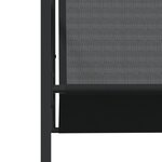 vidaXL Ensemble à manger de jardin 9 Pièces noir textilène