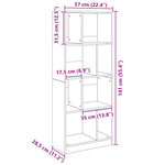 vidaXL Bibliothèque sonoma gris 57x28 5x141 cm bois d'ingénierie