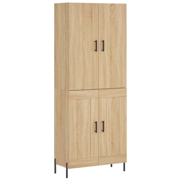 vidaXL Buffet haut Chêne sonoma 69 5x34x180 cm Bois d'ingénierie