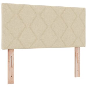 vidaXL Tête de lit LED Crème 90 cm tissu