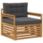 vidaXL Canapé d’extérieur Bois d'acacia massif et polyester