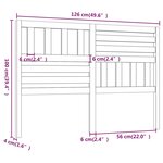vidaXL Tête de lit 126x4x100 cm Bois massif de pin