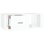 vidaXL Table basse Blanc brillant 100x50 5x35 cm Bois d'ingénierie
