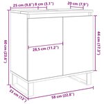 vidaXL Armoire de salle de bain chêne artisanal 58x33x60 cm