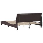 vidaXL Cadre de lit sans matelas marron foncé 160x200 cm tissu