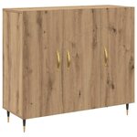 vidaXL Buffet Chêne artisanal 90 x 34 x 80 cm Bois d'ingénierie