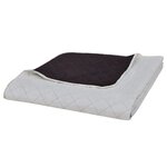 vidaXL Couvre-lit à double face matelassé Beige/Marron 220x240 cm