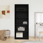 vidaXL Armoire Chêne Noir 80 x 50 x 200 cm Bois d'ingénierie