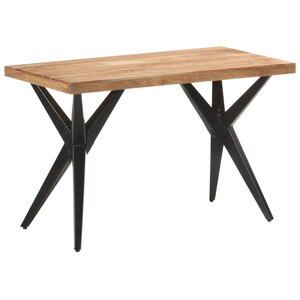 vidaXL Table de salle à manger 120x60x76 cm Bois solide d'acacia