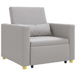 vidaXL Canapé-lit escamotable simple Gris nuage 90 x 165 x 87 cm tissu