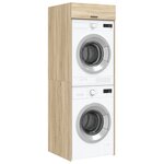 vidaXL Armoire pour machine à laver Sonoma 67 5 x 68 x 200 cm