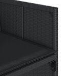 vidaXL Ensemble à manger de jardin 15 Pièces coussins noir résine tressée