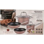 NAPOLEON NAP00074 - Set de 5 pieces : 2 poeles, 1 casserole+couvercle, 1 Faitout + couvercle