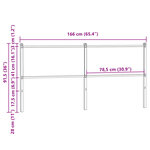 vidaXL Tête de lit chêne fumé 160 cm bois d'ingénierie et acier