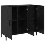 vidaXL Buffet Noir 90 x 34 x 80 cm Bois d'ingénierie