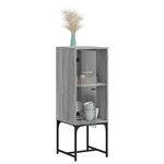 vidaXL Armoire latérale avec porte en verre sonoma gris 35x37x100 cm
