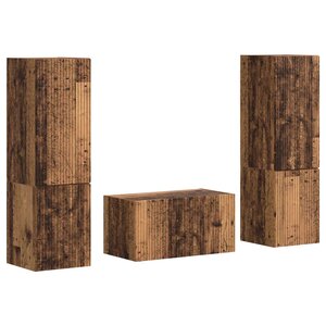 vidaXL Ensemble meuble TV 5 Pièces Bois Ancien Bois d'ingénierie