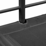 vidaXL Lit superposé pour enfants avec toboggan Noir et anthracite