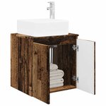 vidaXL Vanité de lavabo mural Bois ancien 49 5 x 41 x 63 cm