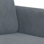 vidaXL Canapé à 2 places Gris foncé 120 cm Velours
