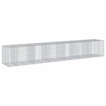 vidaXL Panier gabion avec couvercle 650x100x100 cm fer galvanisé