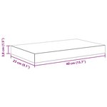 vidaXL Étagère murale flottante gris 40x23x3 8 cm MDF