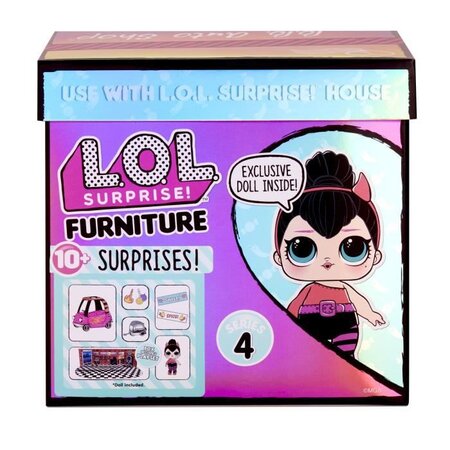 L.o.l. Surprise furniture with doll bb auto shop & spice