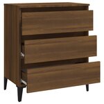 vidaXL Buffet Chêne marron 60x35x69 cm Bois d'ingénierie