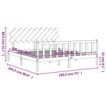 vidaXL Cadre de lit sans matelas blanc bois massif de pin