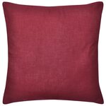 vidaXL Housses de coussin 4 Pièces Coton Bordeaux 40x40 cm