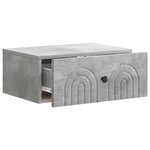 vidaXL Cabinet de chevet mural Gris béton 49 x 34 5 x 20 cm