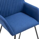 Vidaxl chaises à manger lot de 4 bleu tissu