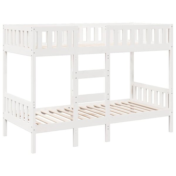 vidaXL Lit superposé Blanc 75x190 cm Bois de pin massif