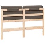vidaXL Tête de lit capitonnée Marron et Taupe 120 cm Pin massif