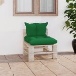 Vidaxl canapé de milieu palette de jardin avec coussins bois de pin