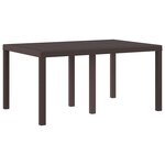 vidaXL Ensemble de 5 Pièces de Repas de Jardin avec Coussins en Poly Rattan Marron