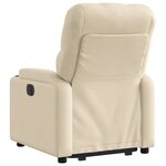 vidaXL Fauteuil inclinable électrique crème tissu