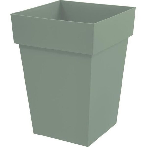 Pot de fleur mi-haut carré - 39 x 39 x 53 cm - 51 L - Vert laurier