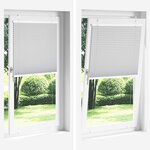 vidaXL Store plissé bleu 65x100 cm largeur du tissu 64 4 cm polyester