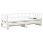 vidaXL Lit coulissant sans matelas blanc 2x(90x190) cm