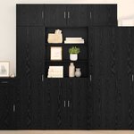 vidaXL Armoire de rangement Chêne noir 80 x 42 5 x 225 cm