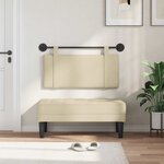 vidaXL Tête de lit suspendue Crème Tissu