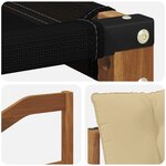 vidaXL Ensemble de canapés d'extérieur 7 pc Naturel et Beige