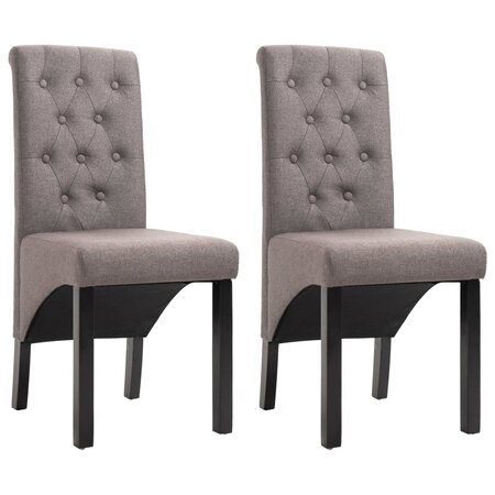 vidaXL Chaises à manger lot de 2 taupe tissu