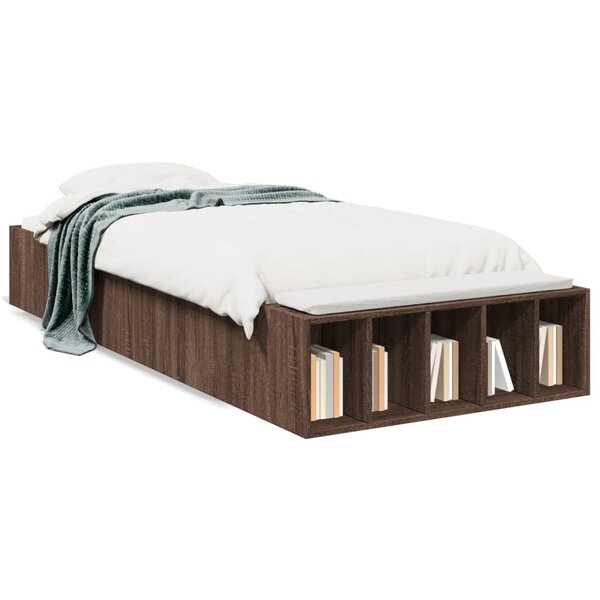 vidaXL Cadre de lit sans matelas chêne marron 90x200 cm