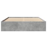 vidaXL Cadre de lit sans matelas gris béton 150x200 cm bois ingénierie