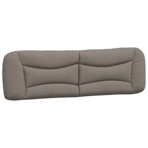 vidaXL Coussin de tête de lit taupe 180 cm tissu