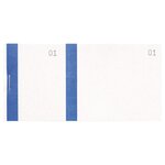 Bloc Vendeur À Bande Couleur 100 Feuillets Double Numérotage - Format 6  6x13 5 Cm - Bleu - X 50 - Exacompta